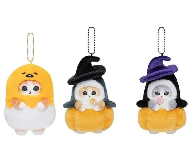 Halloween Collection Amine Mofusand Plush Doll Toys Keychain pumpkin Gudetama Shark Cat Soft Doll Bag Pendant Stuffed Plushie