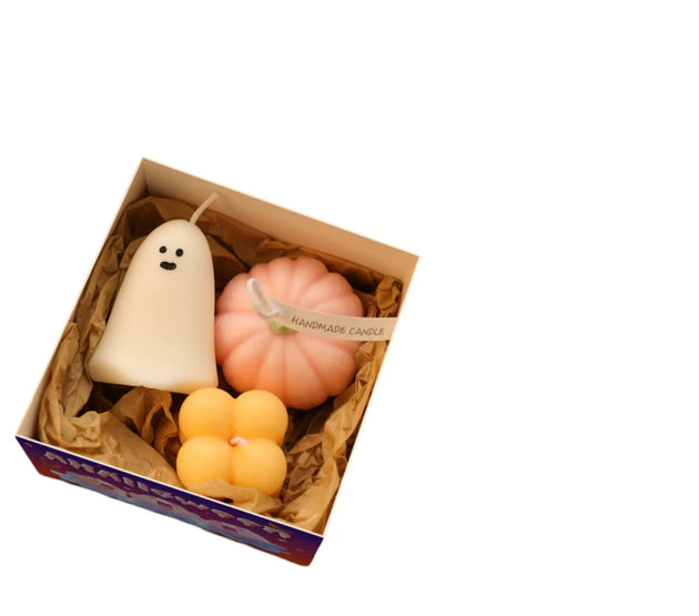 Halloween Ghost Candle Gift Set Halloween Atmosphere Aromatherapy Candles Can Be Used As Holiday Gifts Or Home Decorations