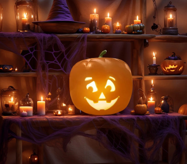 Halloween Decorations Pumpkin with Built in Video Projector Speaker Animated Singing Pumpkin Haloween Party Decor Supplies