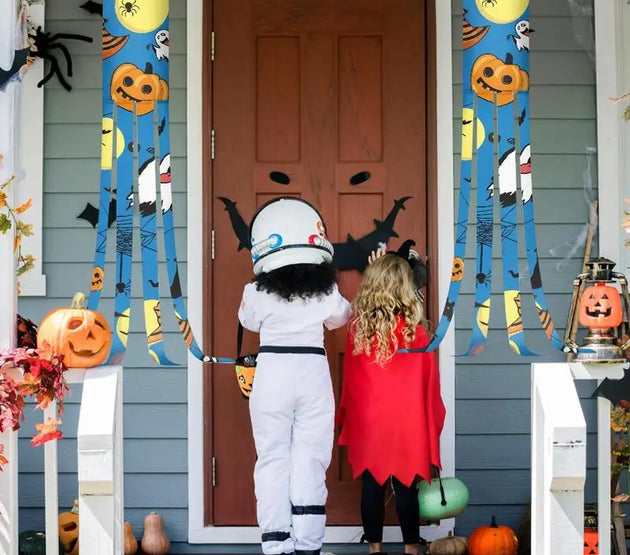 Halloween Wind Sock Flying Halloween Windsock Ghost Decorations Flag 100Cm/39 Inches Polyester Halloween Banners Holiday Party