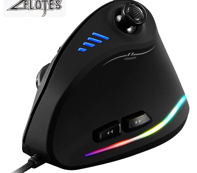 ZELOTES C-18 11 Buttons USB Wired 10000DPI RGB Optical Gaming Vertical Mouse
