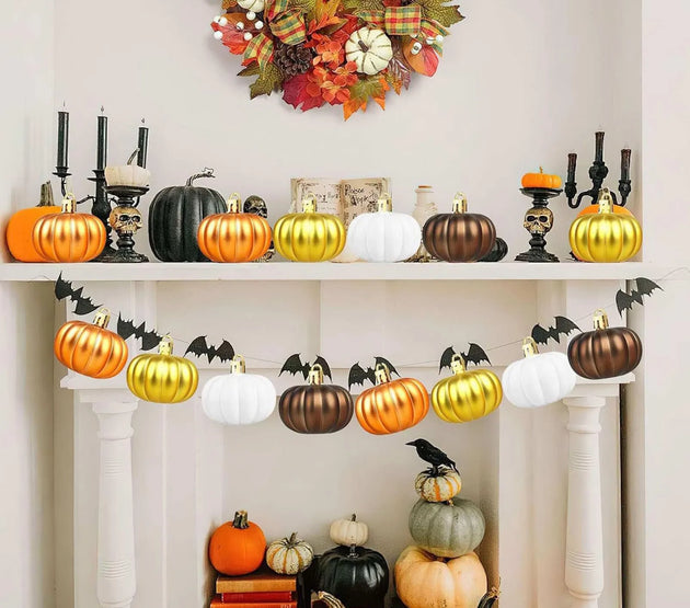 Halloween Pumpkin Pendant Christmas Ball Decoration Pendant Printed Colored Ball Holiday Decoration Halloween Indoor Decor