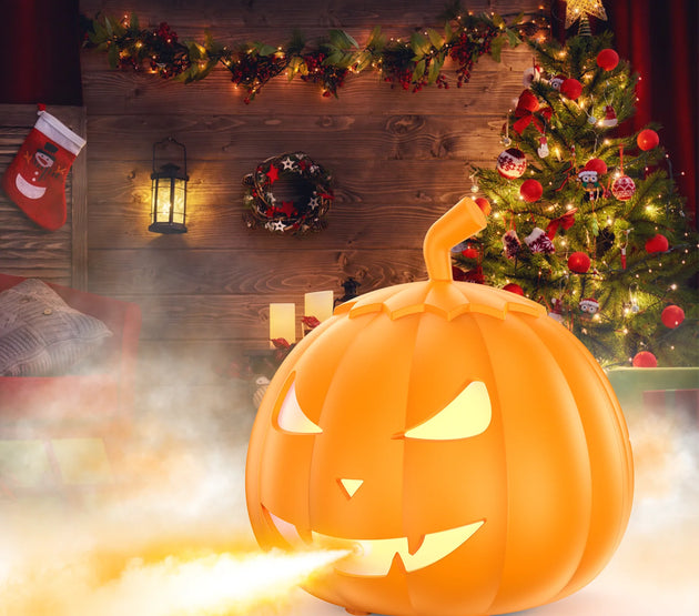 Fieryzeal 800W Fog Machine Halloween Decoration Pumpkin Smoke Machine with Remote Control RGB LED Light Halloween Maker Fogger