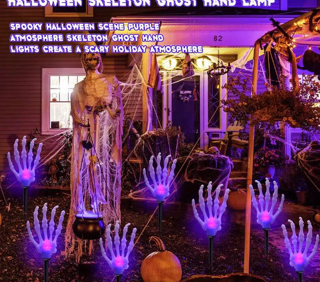 2024 Halloween Garden Lights Skeleton Hand Solar Powered Scary Halloween Decorations Outdoor Waterproof Yard Ornament For Home