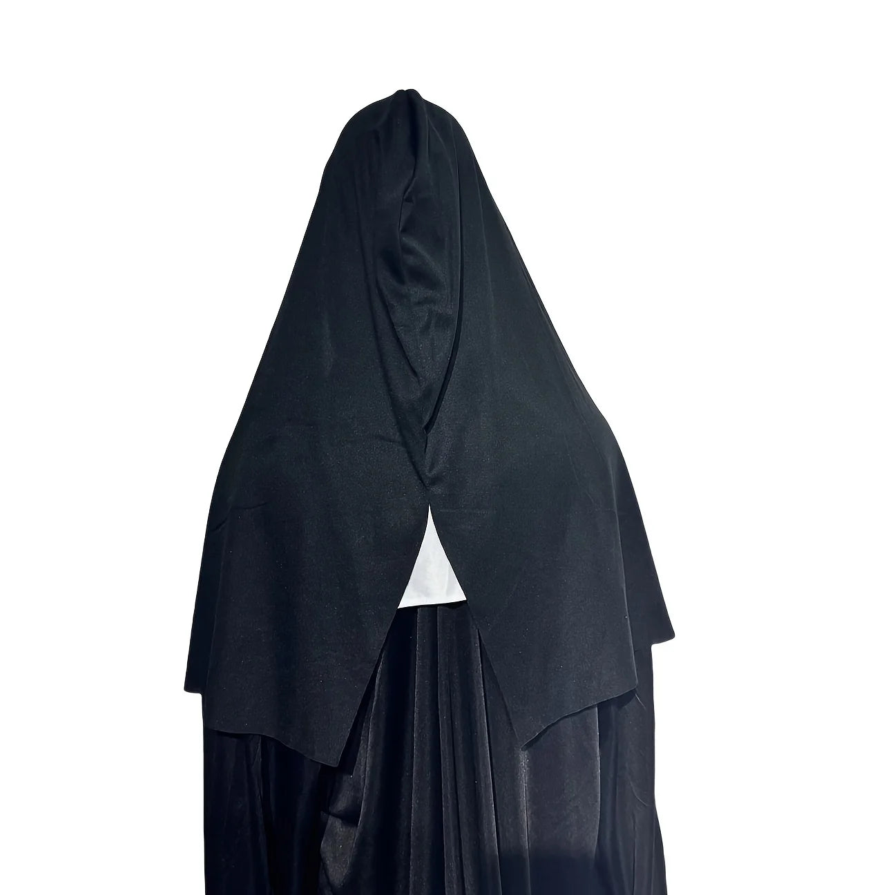 Halloween Horror Nun Mask - Synthetic Latex, Hand Wash, Street Style Horror Costume Accessories