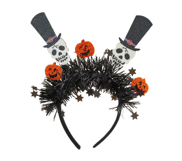 Halloween Witch Hat Headband Spider Web Hair Hoop Hair Accessories Party Hairpiece for Women and Girls