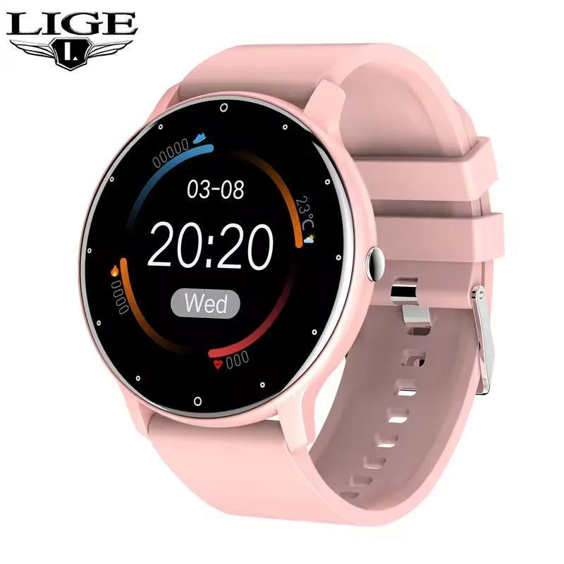 LIGE 2025 Smart Watch Women Men Lady Gift Sport Fitness Watches Heart Rate Monitor Waterproof Smartwatch For Xiaomi Android IOS