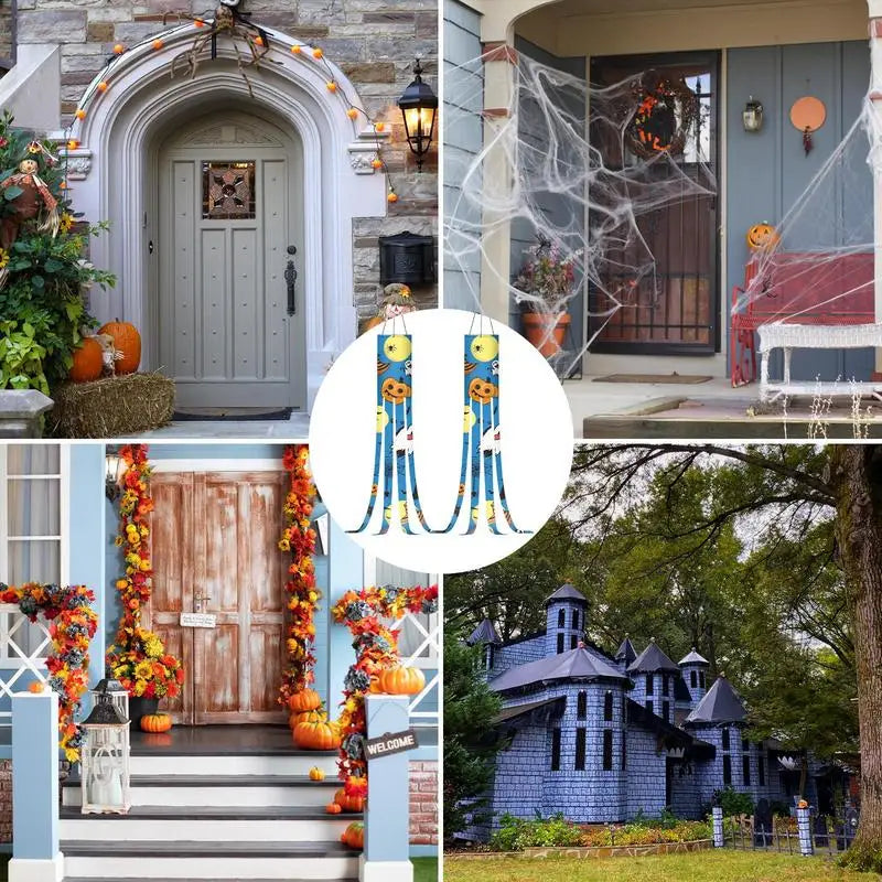 Halloween Wind Sock Flying Halloween Windsock Ghost Decorations Flag 100Cm/39 Inches Polyester Halloween Banners Holiday Party