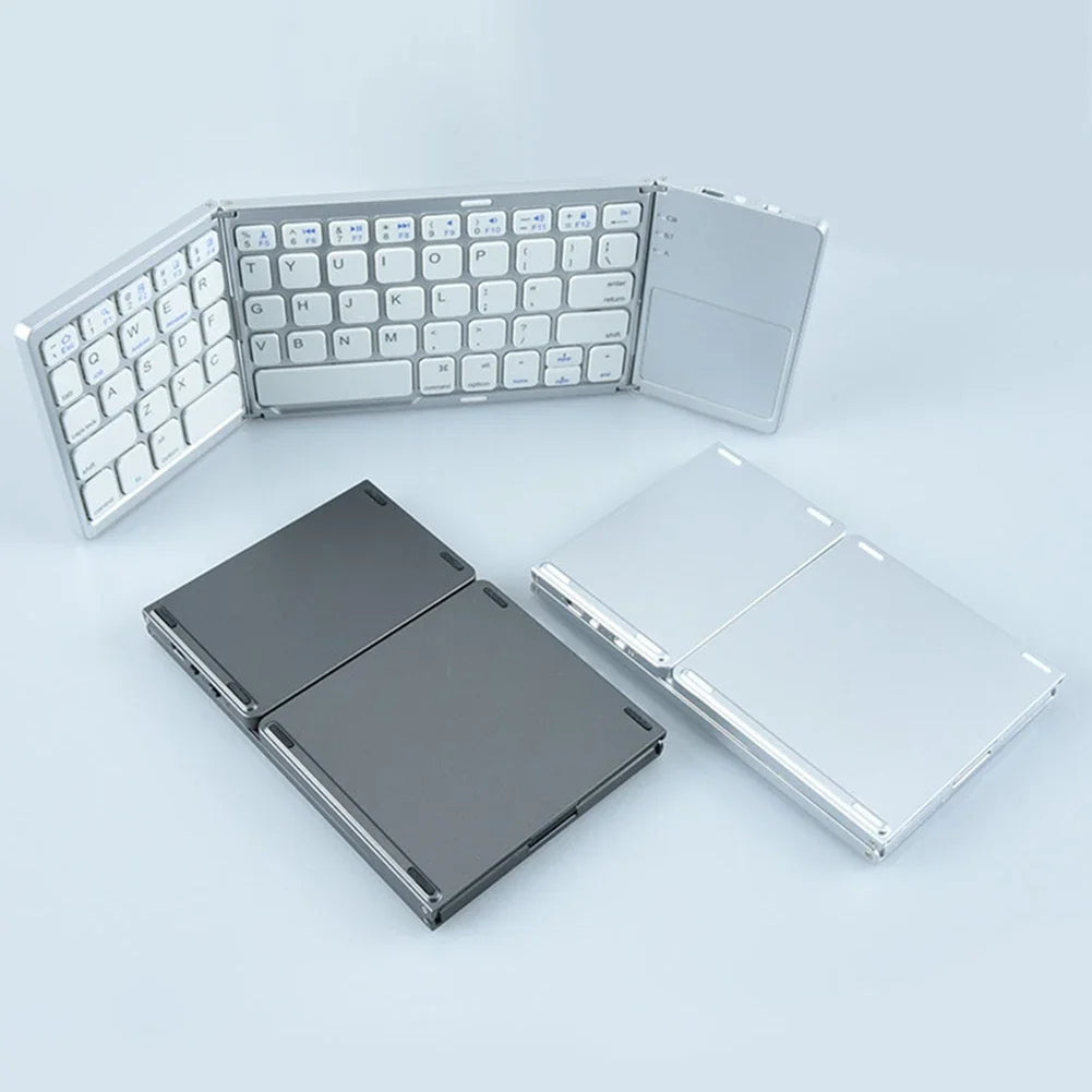Foldable Tablet Keyboard With Touchpad Wireless Keyboard Lightweight Bluetooth-compatible for Universal Tablet Phone