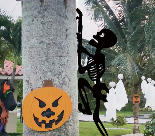 Spooky Halloween Garden Metal Stakes Set of 3 Black Cat Silhouette Decorative Stakes Outdoor Decor for Lawn Yard and Patio