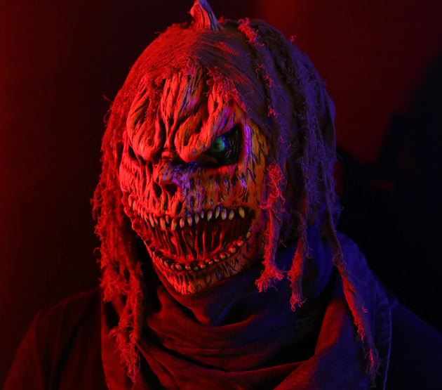 Halloween Scary Pumpkin Braided Wig Ghost Party Cosplay Mask for Women Horror Role Play Costume Accessory