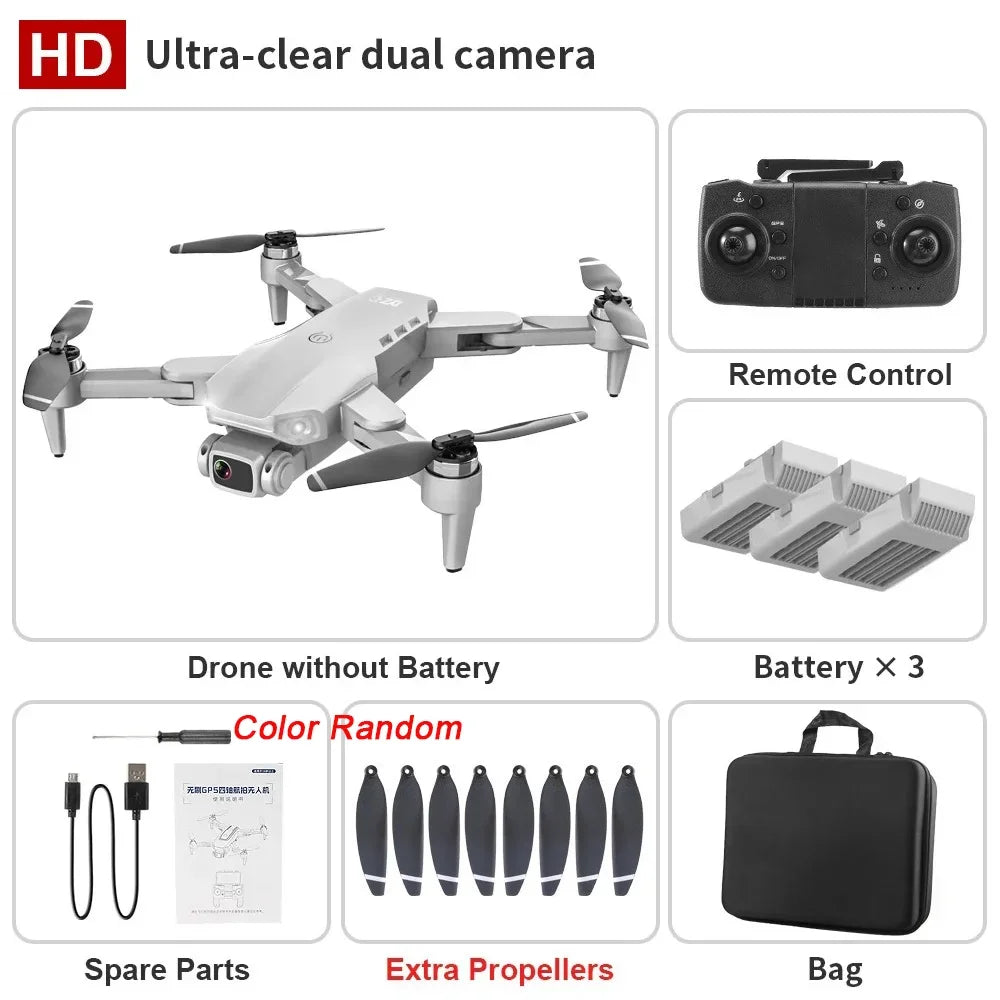 L900 Pro 4K Drone with 5G GPS HD Dual Camera Brushless Motor Foldable Quadcopter 1.2KM Range Ideal for Aerial Photography
