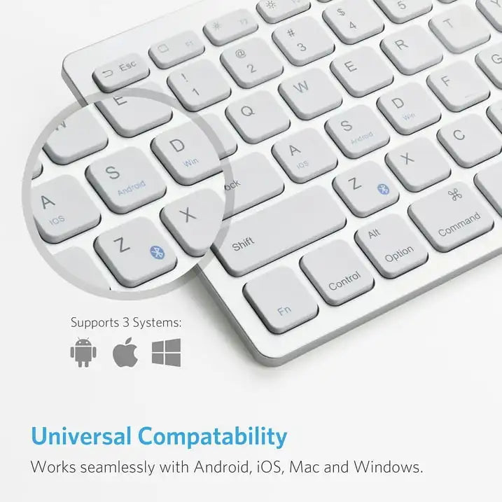 Anker Ultra Compact Slim Profile Wireless Bluetooth Keyboard for iOS, Android, Windows and Mac