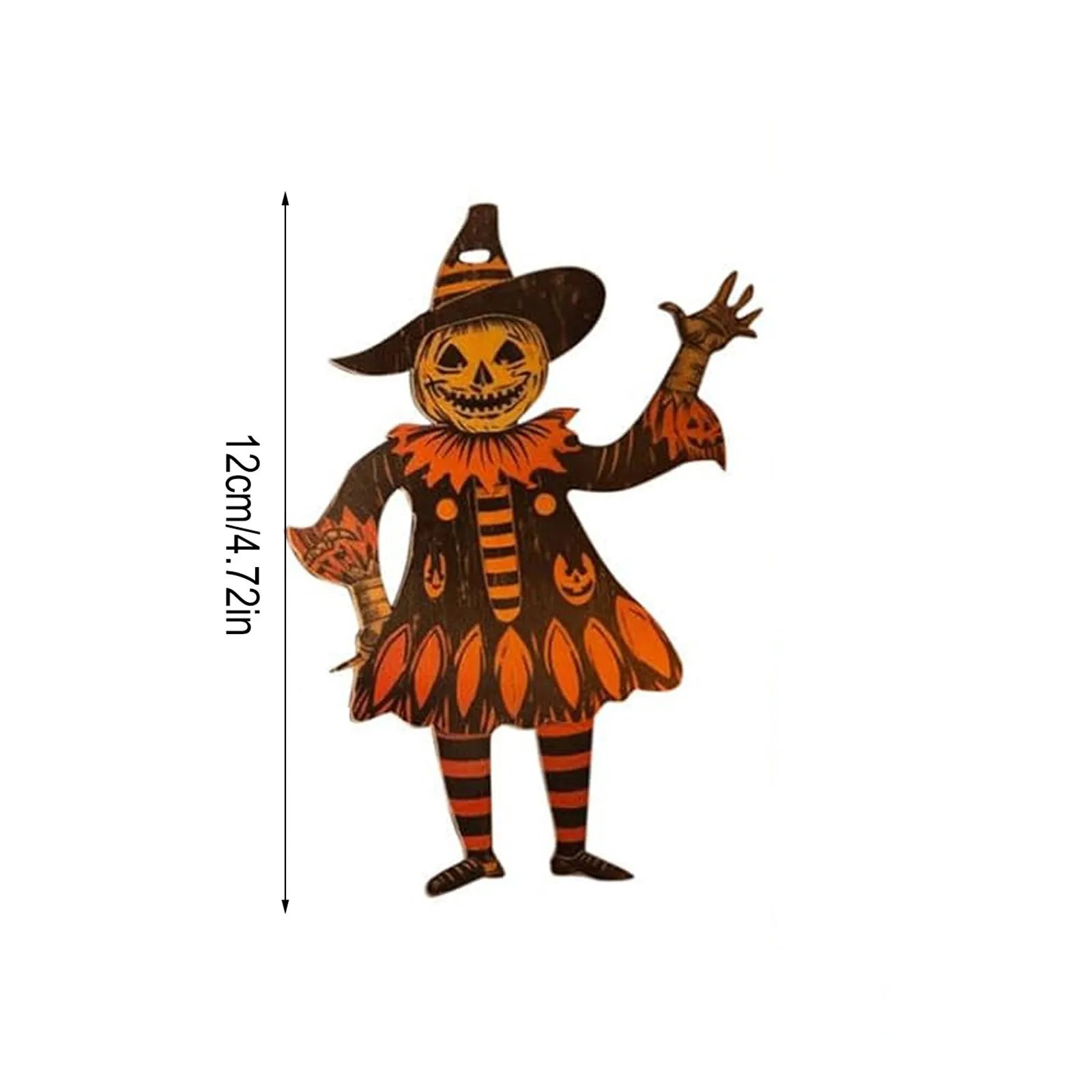 2d Halloween Wooden Hanging Ornaments Retro Pumpkin Ghost Horror Bunting Decoration Festival Spooky Atmosphere Props
