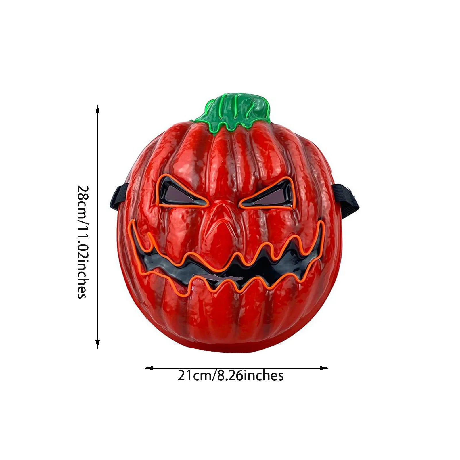 Halloween Funny Pumpkin Head Mask Led Luminous Horror Scary Mask Festival Role Play School Carnival Party Masquerade Full Face