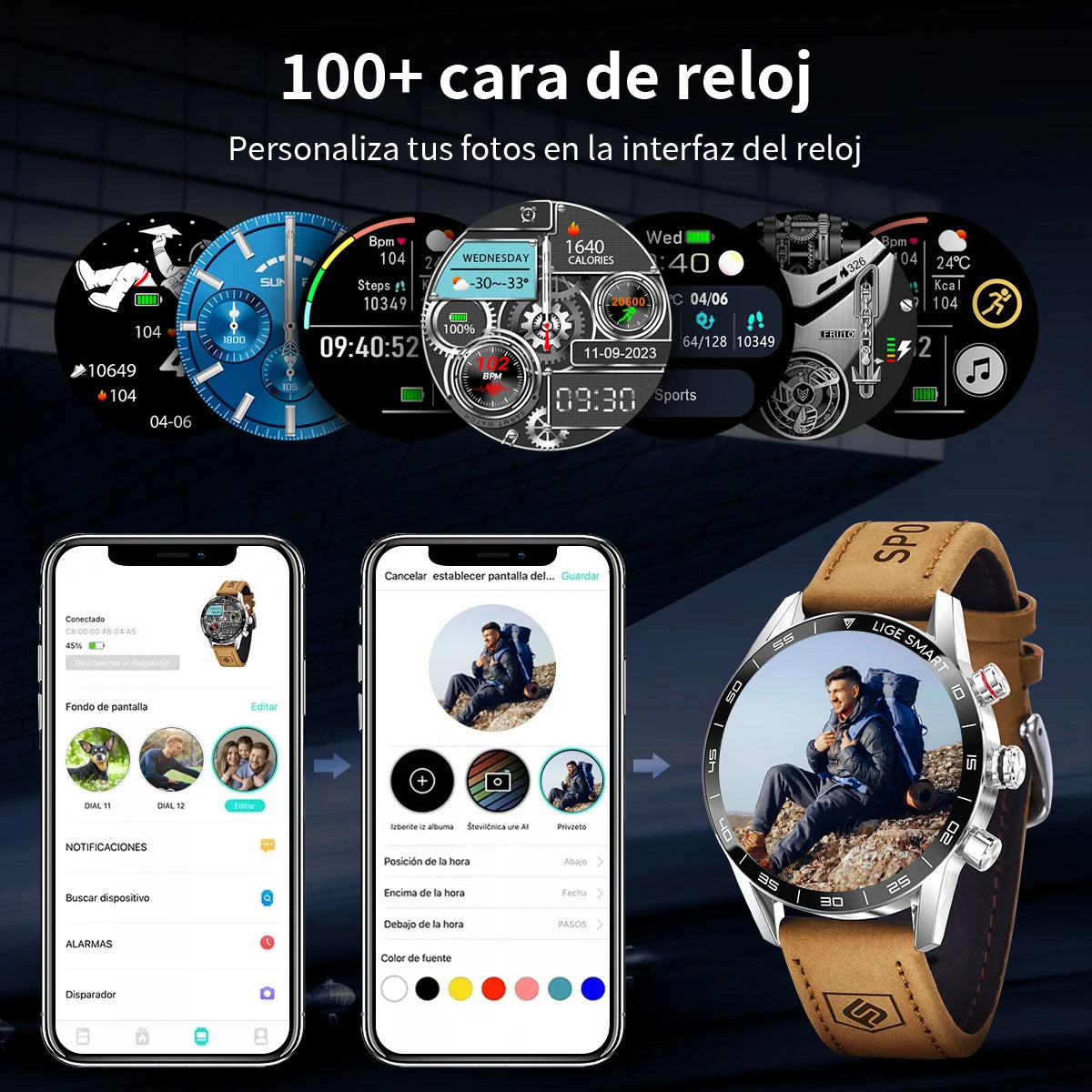 LIGE Rugged Military GPS Smart Watch Men 1.39 inch AMOLED Screen Heart Rate Bluetooth Call Waterproof Outdoor SmartWatch 2025