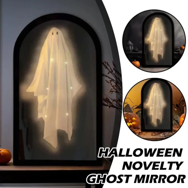 Halloween Holographic Ghost Mirror Nightlight Home Room Horror Decoration Ghost Halloween Party Supplies Haunted House Props
