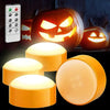 4Pack Battery Operated Halloween LED Pumpkin Lights with Remote Control and Timer Function for Indoor and Outdoor Halloween Dec