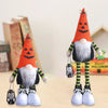 Adorable Halloween Stuffed Gnome with Stretchable Legs and Faceless Design - Charming Plush Doll for Table Decor and Shelf