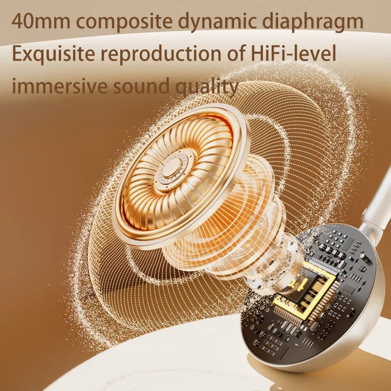 Acer OHW111 Y2K Bluetooth Headphone -45dB BT-5.4 INS Retro Style Headsets 70H Playtime Over Ear Retro Ins Style Deck Earphones