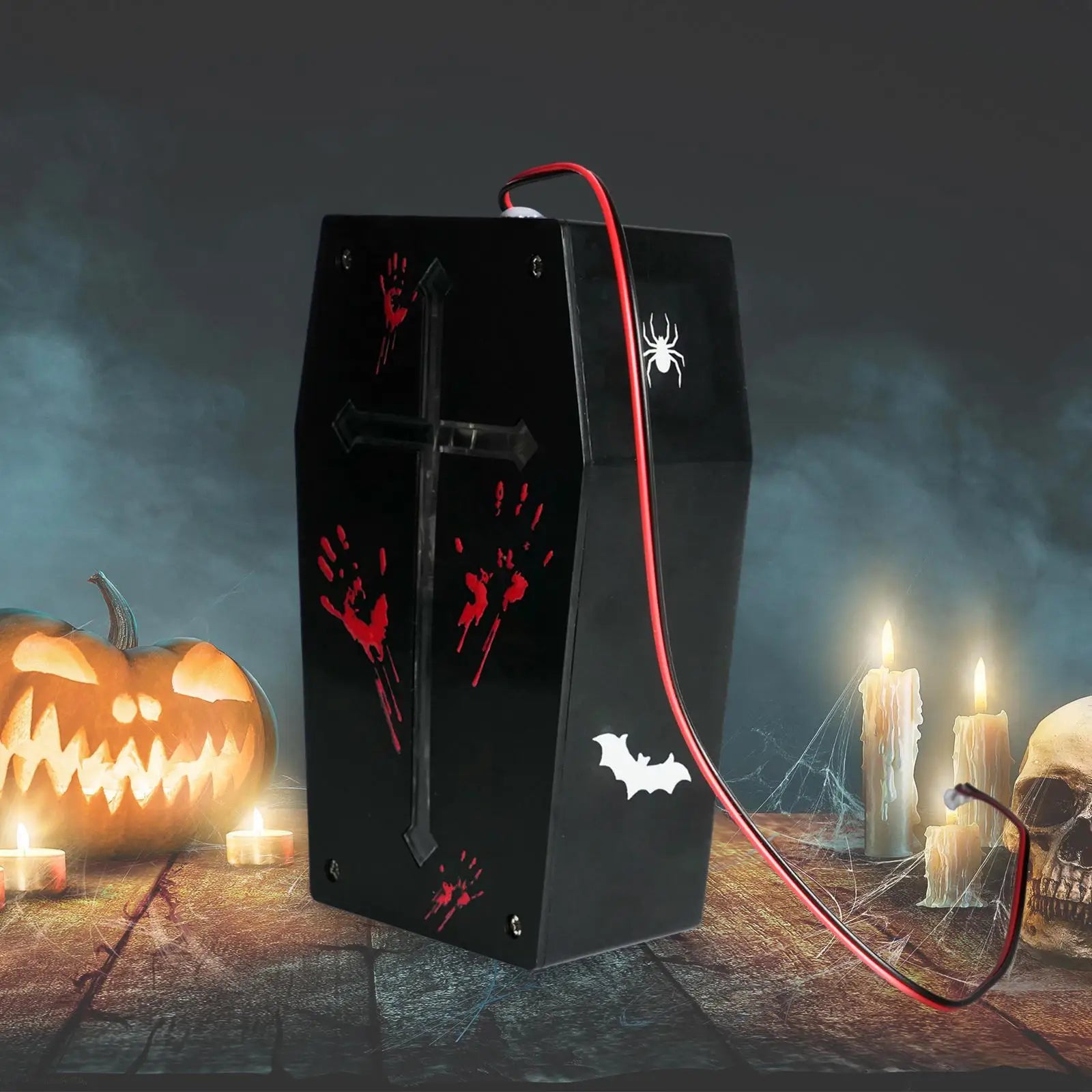 Halloween Sound Sensor with Paper Stickers Tricky Garden Scream Box Speaker