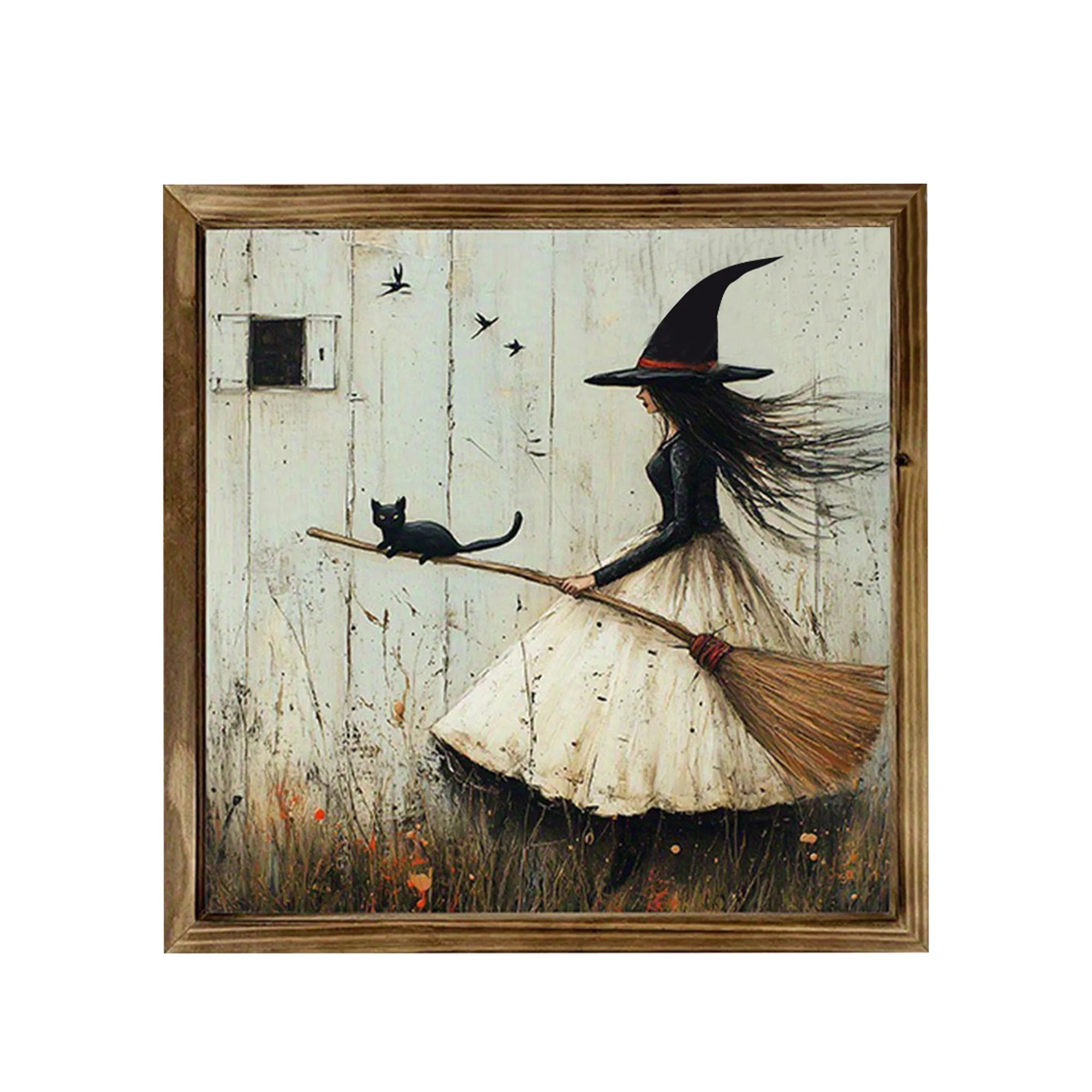 Halloween Wooden Signs Pumpkin Ghost Bat Pattern Picture Photo Frame Table Decor Party Supplies and Decorations