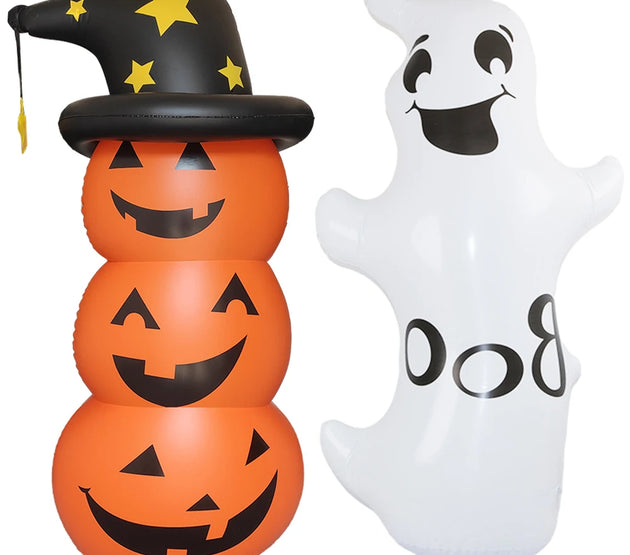 Halloween Ghost Inflatable Model Windproof Stacked Inflatable Pumpkins Horror Festival Theme Indoor Outdoor Garden Decorations