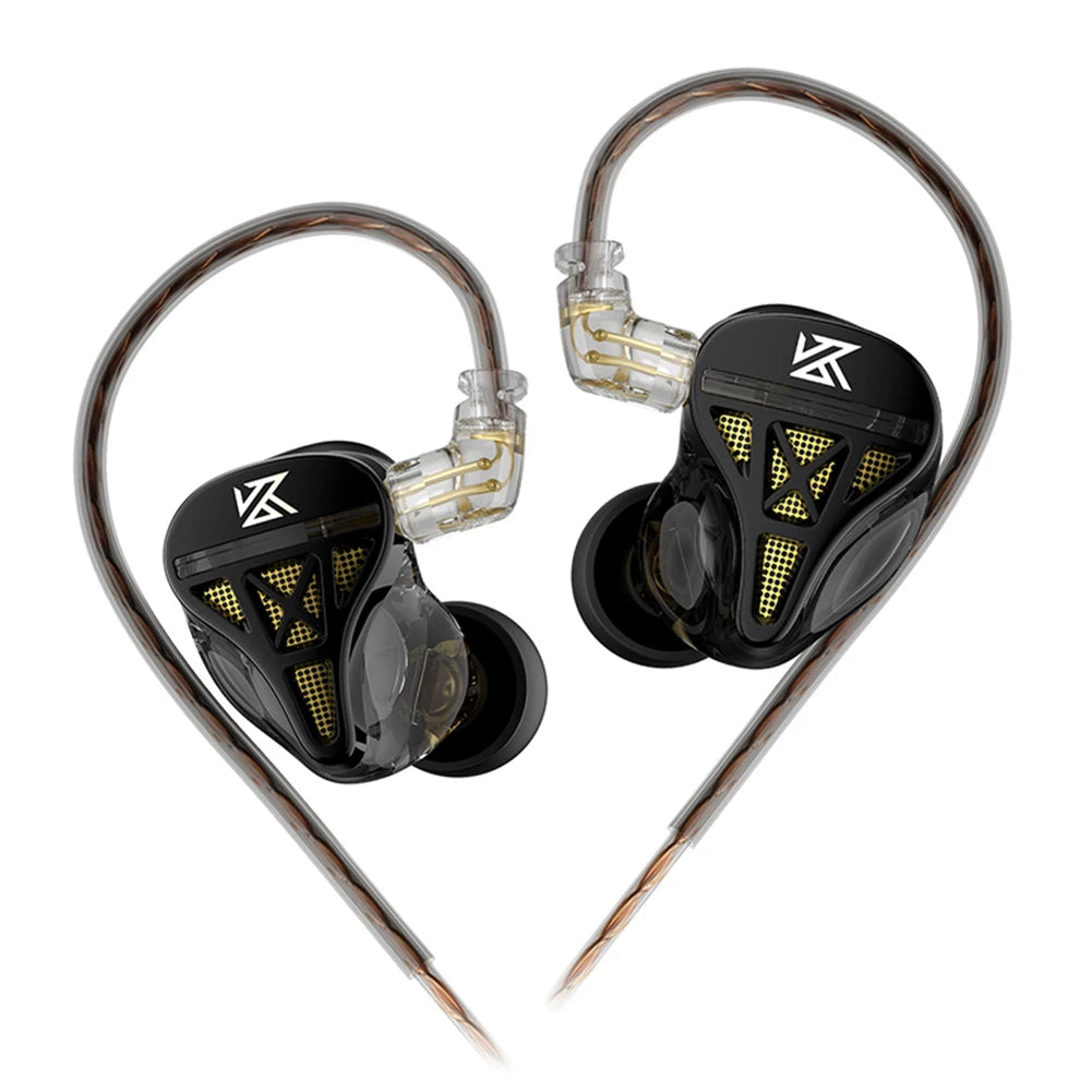 KZ-DQS In Ear Monitor Headphones Dynamic Professional HIFI Headset Noise Cancelling Bass Earbuds for Sports Game Music