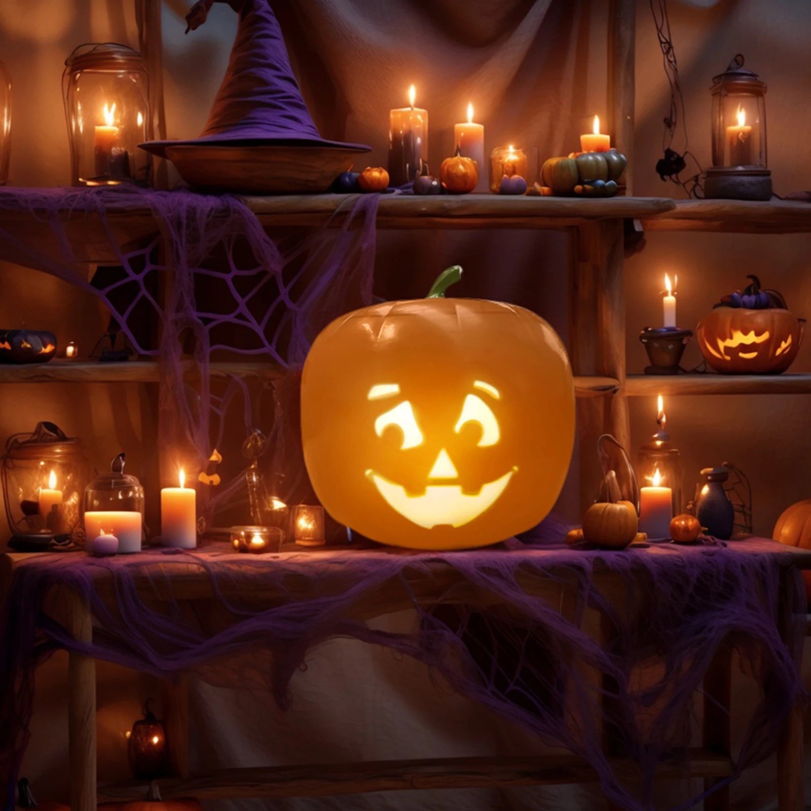 Halloween Decorations Pumpkin with Built in Video Projector Speaker Animated Singing Pumpkin Haloween Party Decor Supplies