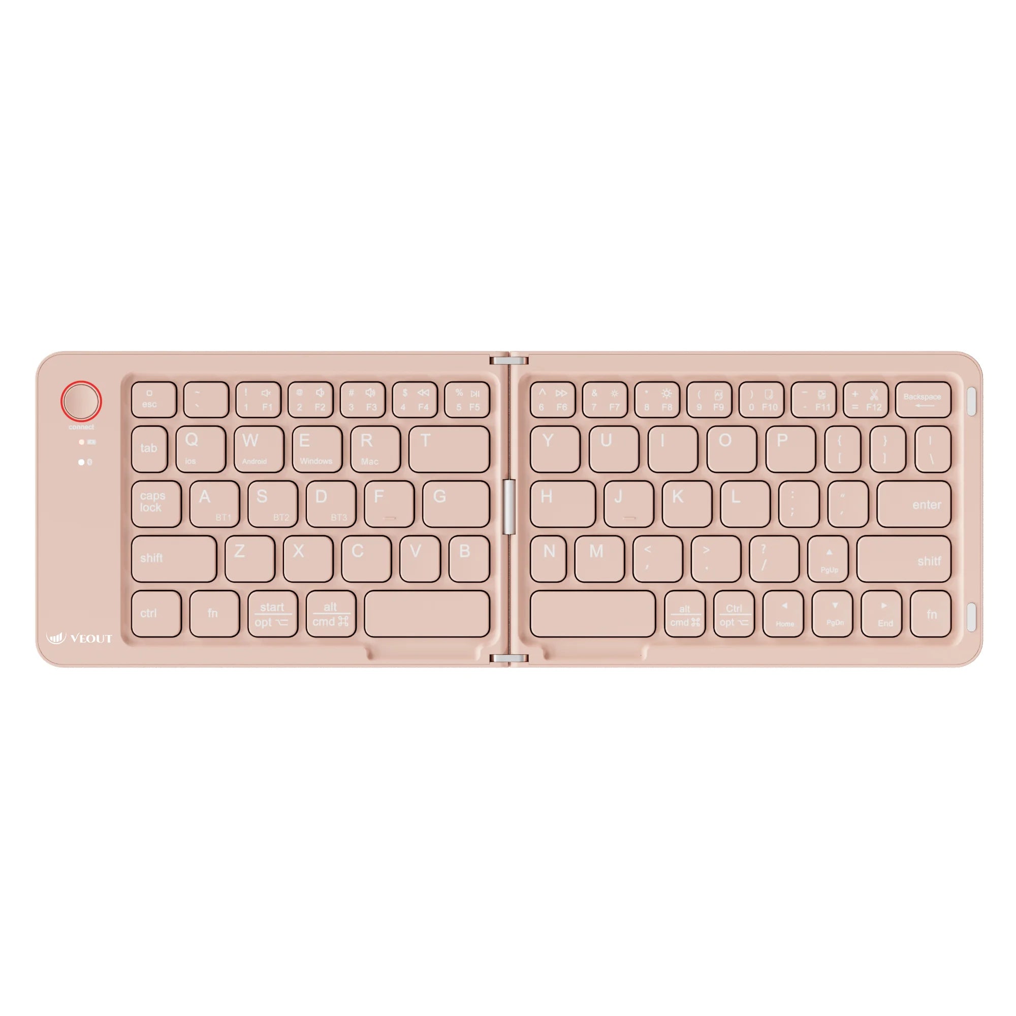 E4 Wireless VEOUT  Folding Keyboard Black White Pink Purple Four Colors Optional Compact Wireless Keyboard for Mobile Devices