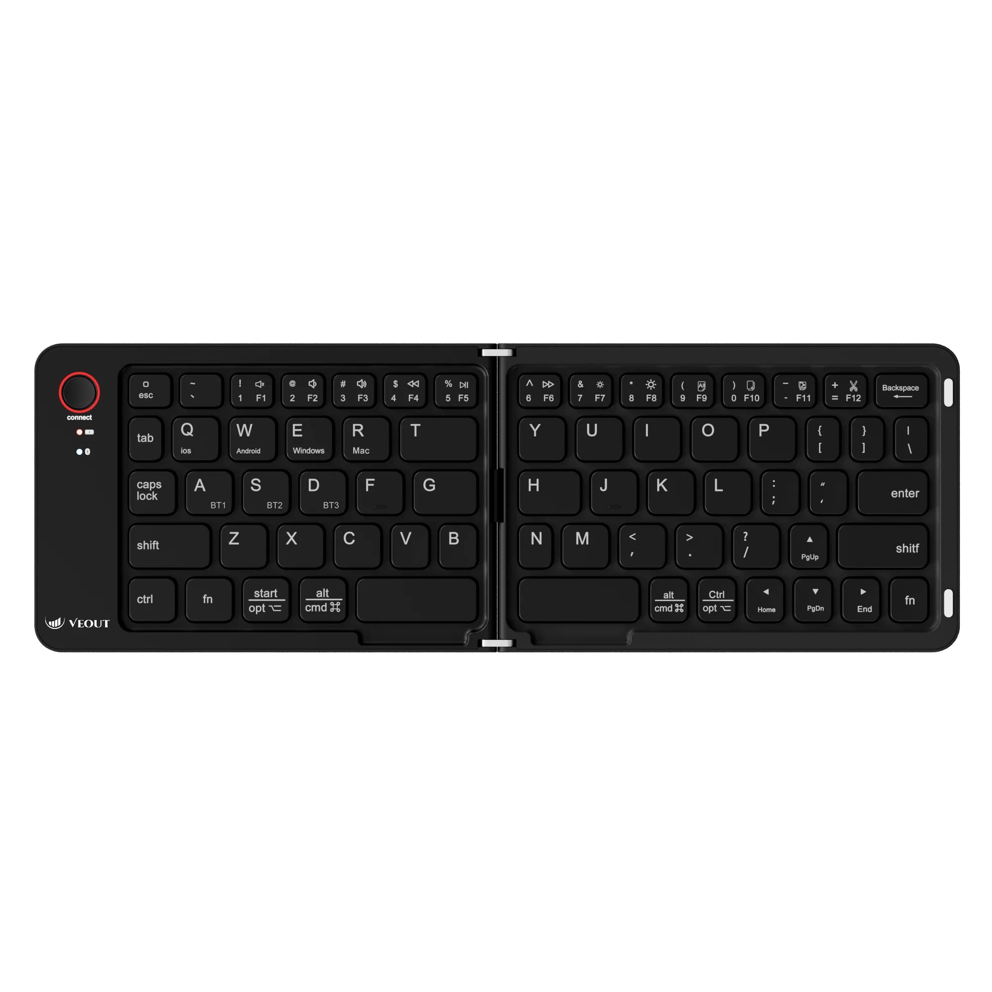 E4 Wireless VEOUT  Folding Keyboard Black White Pink Purple Four Colors Optional Compact Wireless Keyboard for Mobile Devices