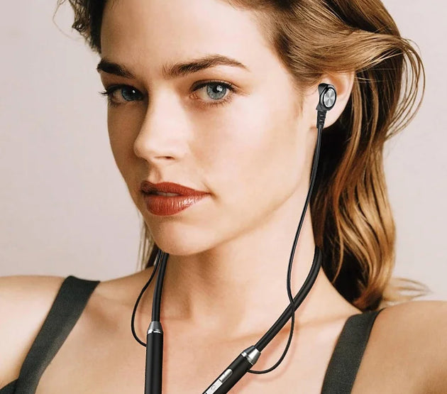 Wireless Hanging Neck Band Earphones Large Battery Bluetooth 5.1 Headset for Sports