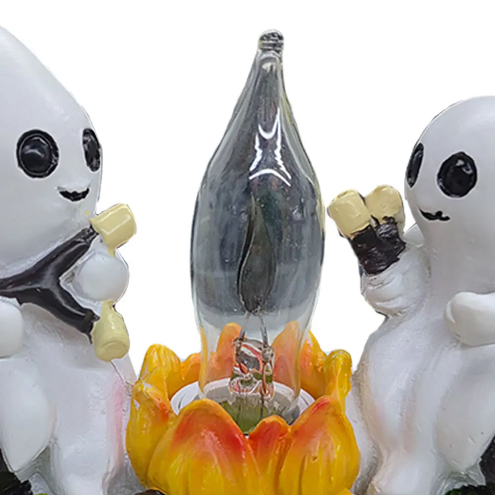 Ghost Campfire Flickering Nightlight Faux Campfire Night Light Spooky Fire Marshmallow Night Light Halloween Decorations
