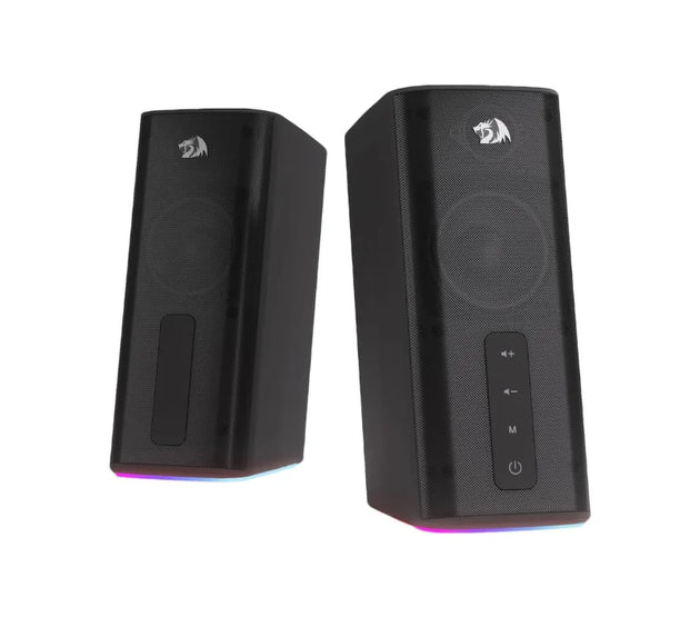 Redragon GS814 Stereo Desktop Speaker, 20W Output, 4 Real Units, BT 5.0/3.5mm AUX, Enhanced Bass, Touch-Control, Dynamic RGB