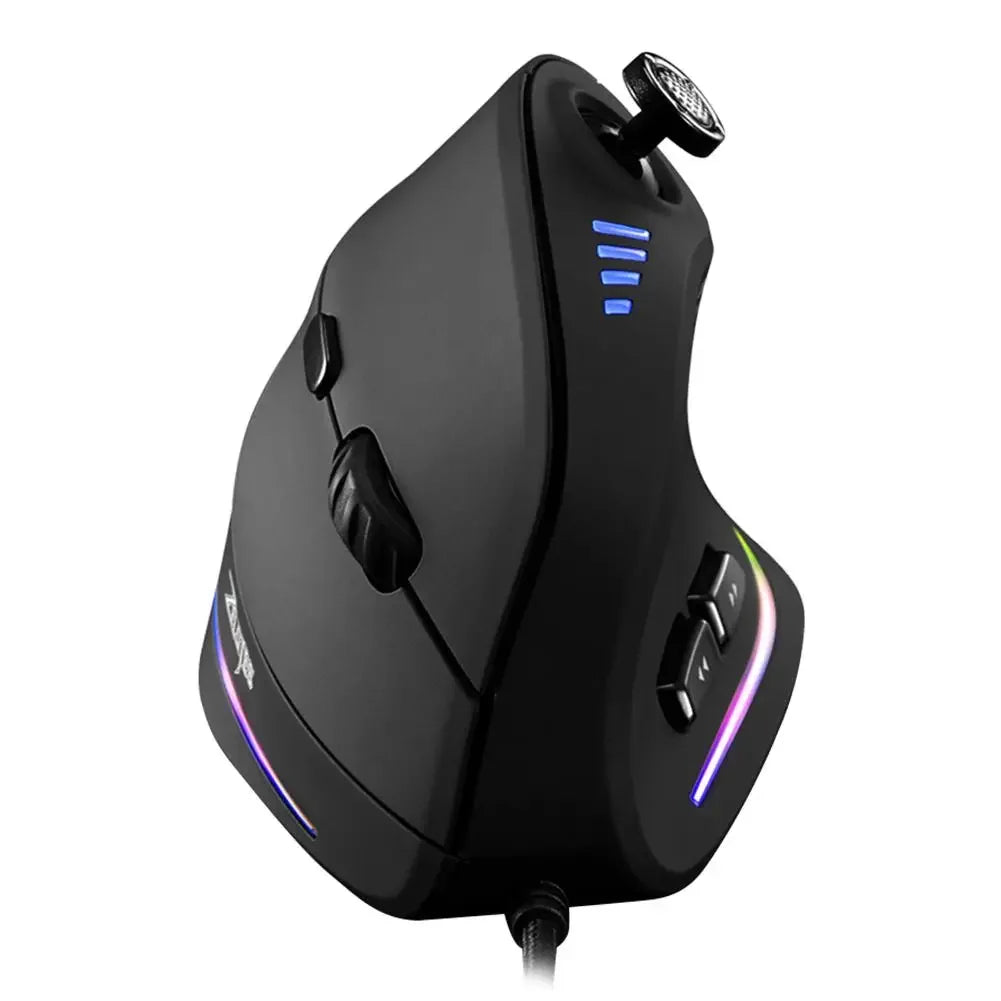 ZELOTES C-18 11 Buttons USB Wired 10000DPI RGB Optical Gaming Vertical Mouse