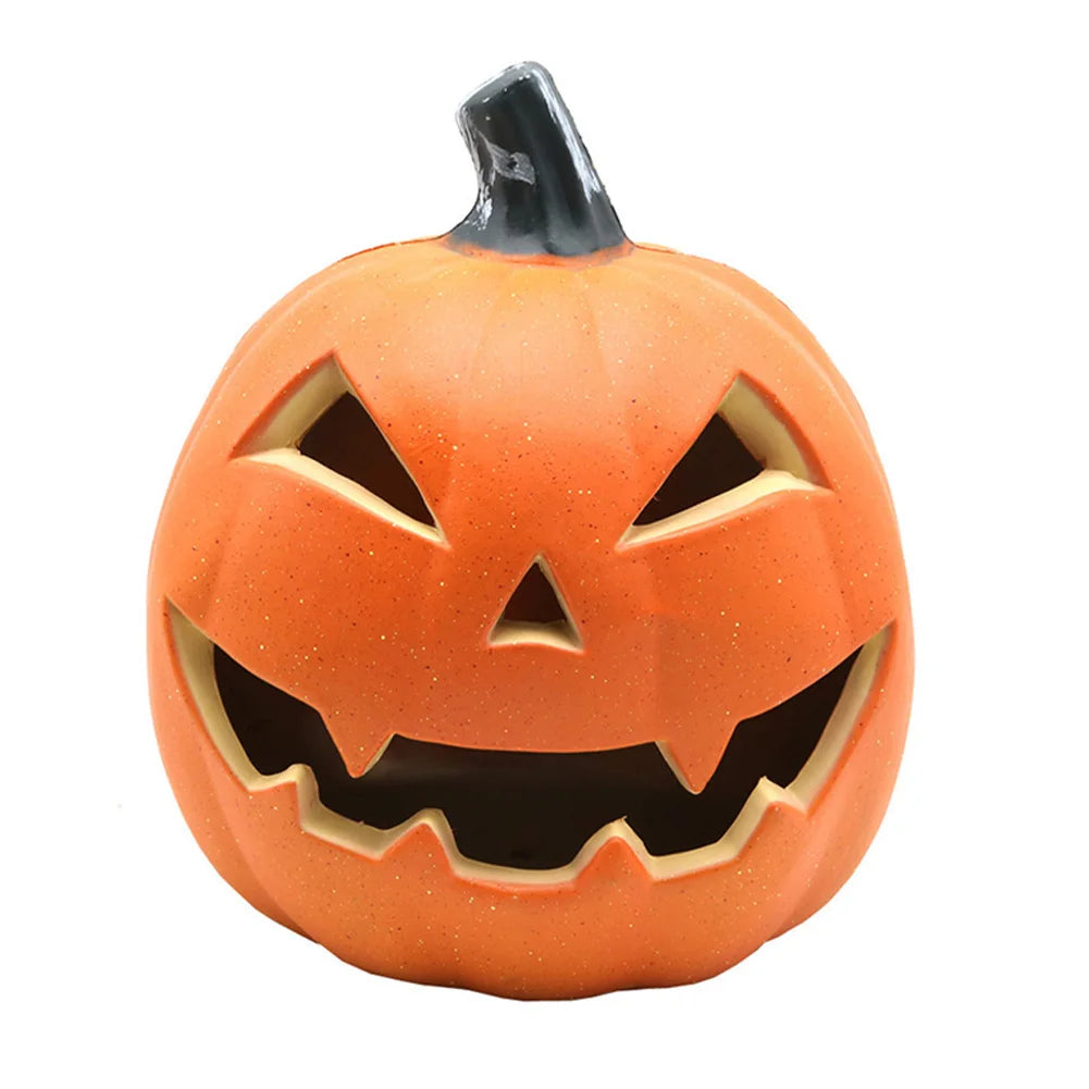 Halloween LED Pumpkin Lantern Decor Jack O Lantern Glowing Pumpkin Decor Lighted Pumpkin Ghost Festival Park Indoor Garden Decor