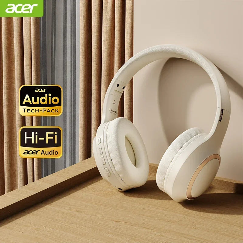 Acer Wireless Headphone Noise Canceling Hi-Res Spatial Audio Earphone with LDAC Bluetooth 5.3 Over Ear Headset OHR300