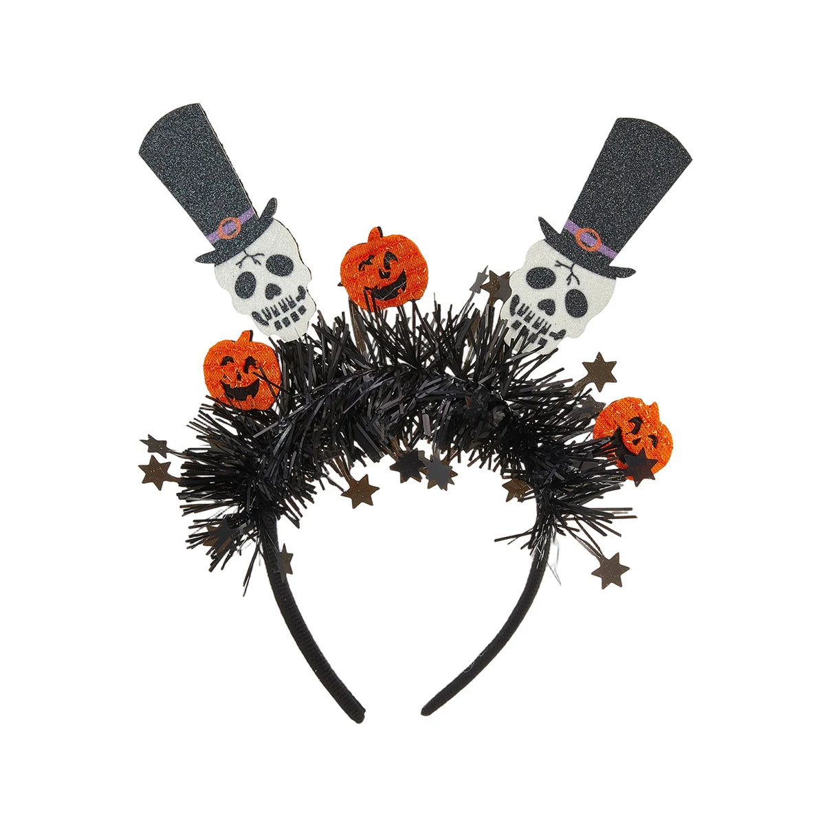 Halloween Witch Hat Headband Spider Web Hair Hoop Hair Accessories Party Hairpiece for Women and Girls