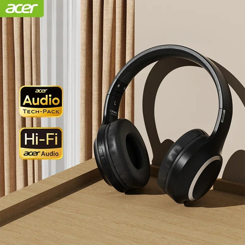 Acer Wireless Headphone Noise Canceling Hi-Res Spatial Audio Earphone with LDAC Bluetooth 5.3 Over Ear Headset OHR300