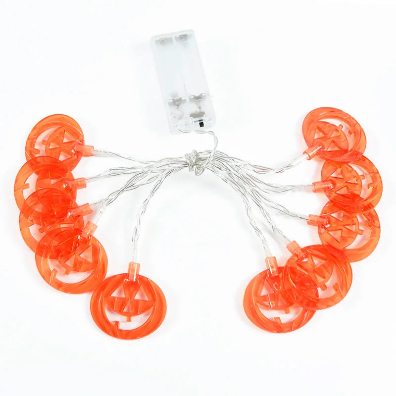 1.5M 10LED Halloween Pumpkin Lamp Skeletons Lights String Happy Halloween Decoration For Home Bar Halloween Party Decor Props