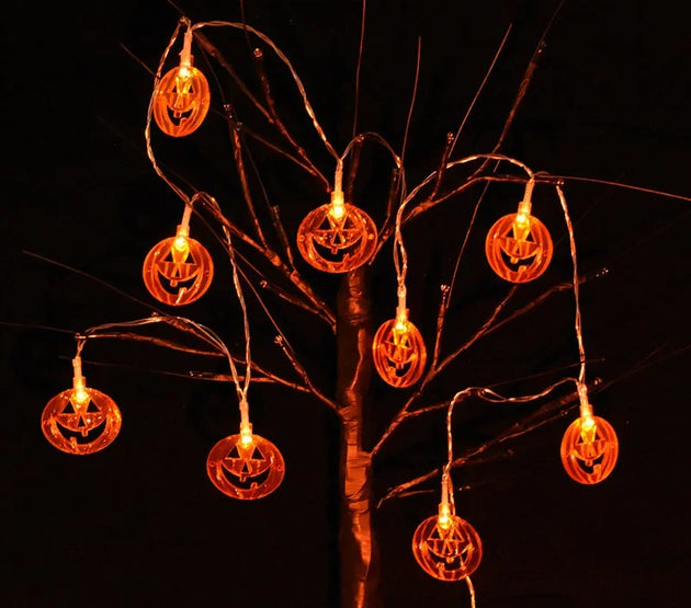 1.5M 10LED Halloween Pumpkin Lamp Skeletons Lights String Happy Halloween Decoration For Home Bar Halloween Party Decor Props