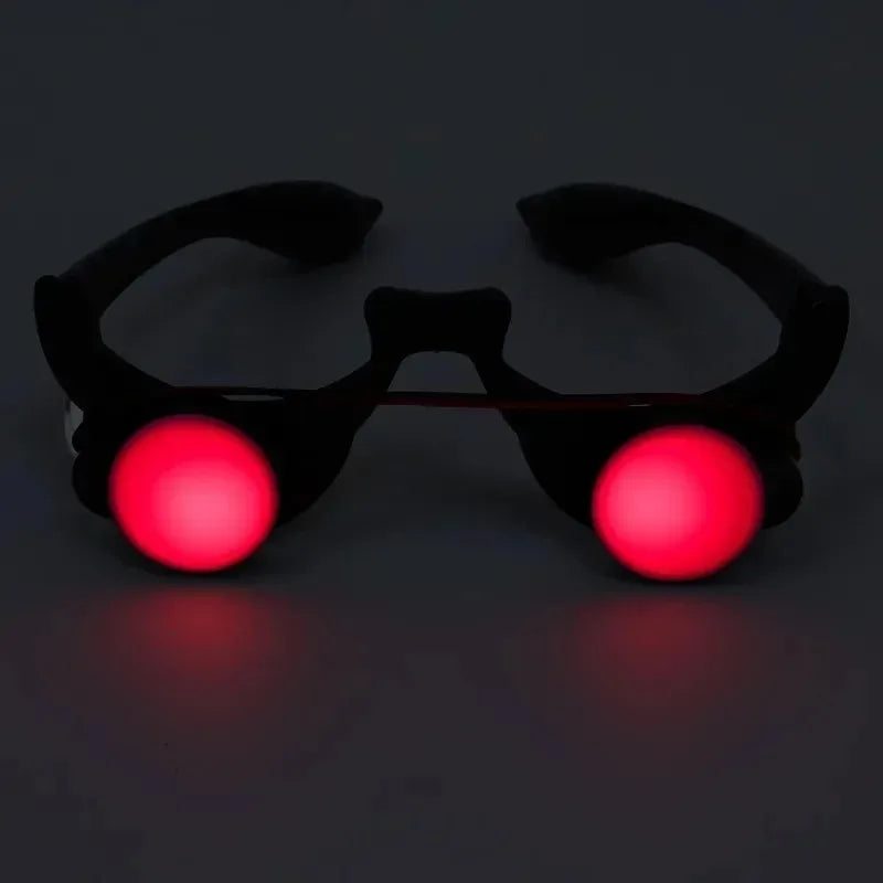 1/5pcs Halloween Horror Red Eye Glasses Led Glowing Glasses Scary Horror Eyewear Cosplay Party Funny Luminous Glasses Props