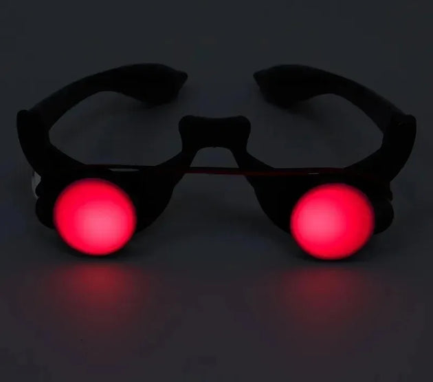1/5pcs Halloween Horror Red Eye Glasses Led Glowing Glasses Scary Horror Eyewear Cosplay Party Funny Luminous Glasses Props