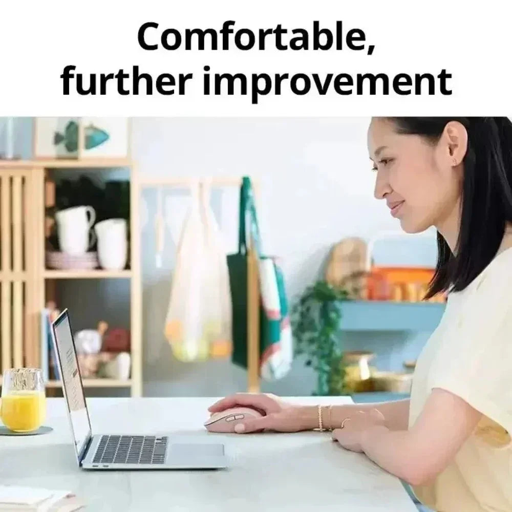 Logitech 650L Wireless Bluetooth Silent Mouse Office laptop sensor technology Advanced optical programmable button mouse, red