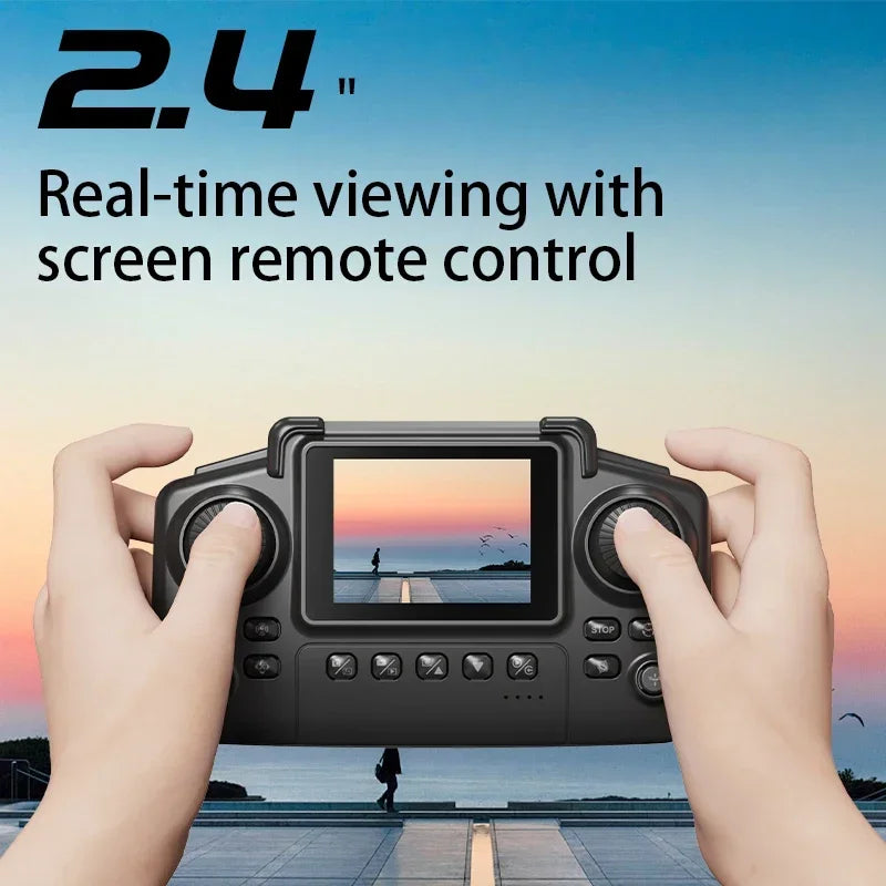 2025 E88 Pro Mini Drone with Screen Control 4K Dual Camera Optical Flow Positioning LED Lighting Remote Control Aircraft