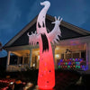 12 FT Halloween Inflatables Ghost Outdoor Decorations Blow Up Yard Giant Towering Terrible Spooky Flame Lamp Ghost with Builtin