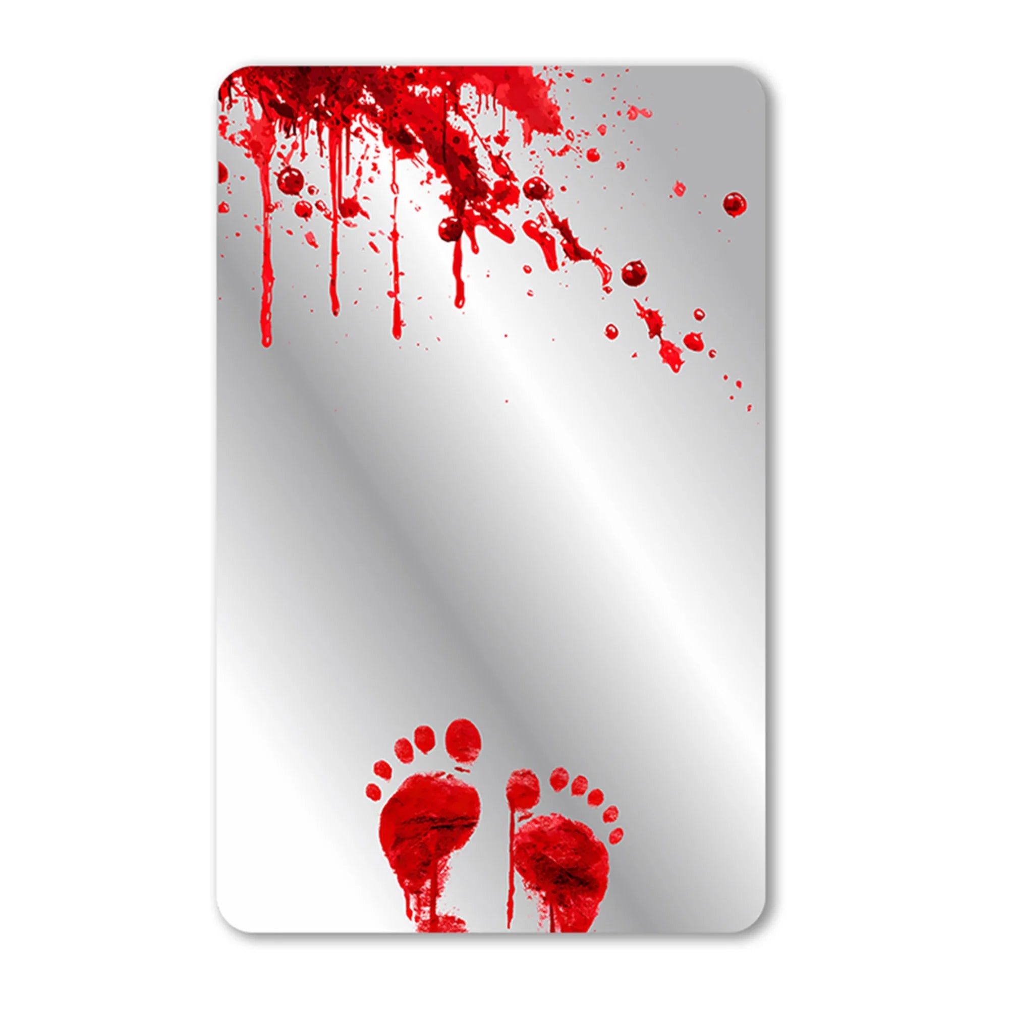 Halloween Decorations Wall Decals Scary Zombie Handprint Footprint Mirror Sticker Set for Party Supplies and Haunted House