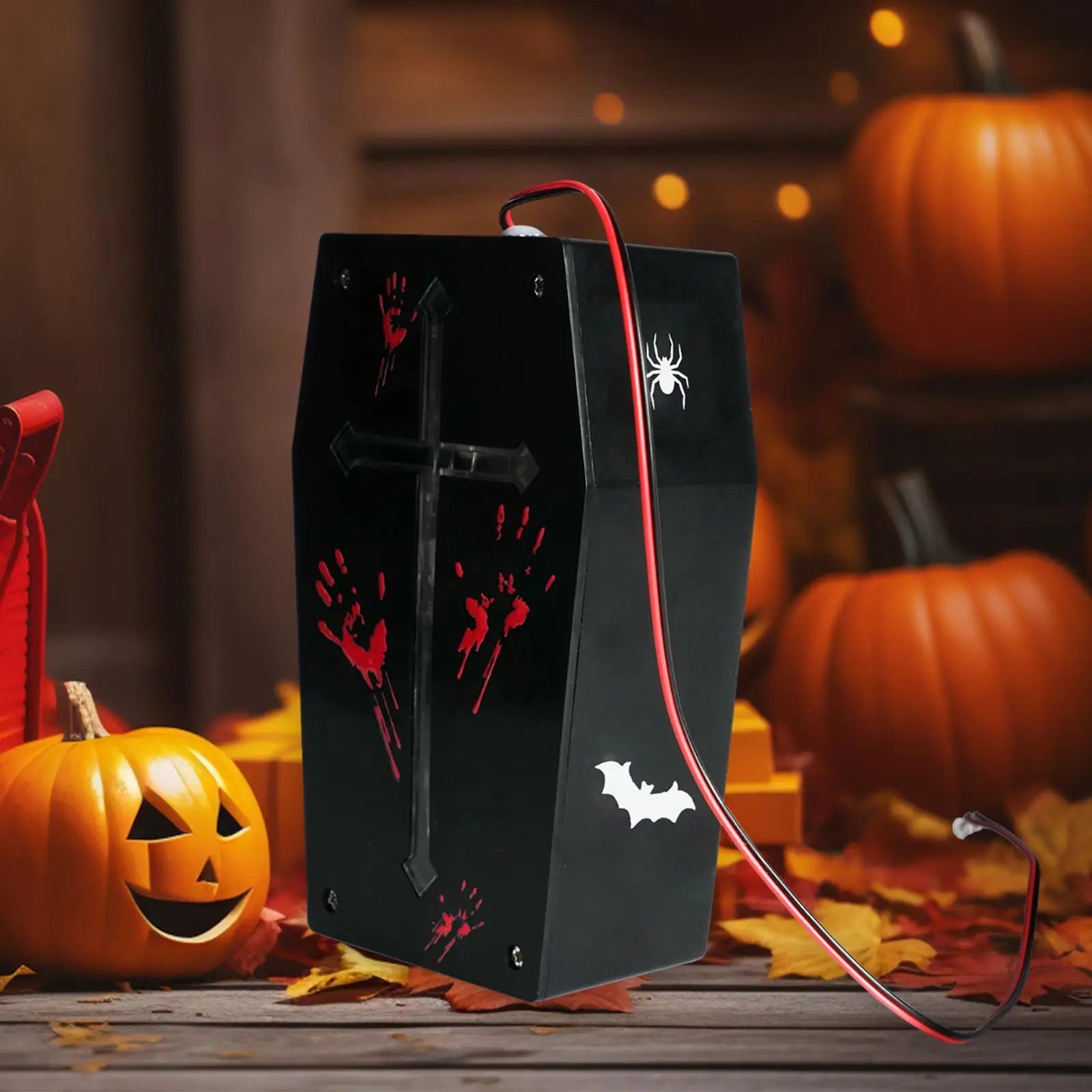 Halloween Sound Sensor with Paper Stickers Tricky Garden Scream Box Speaker