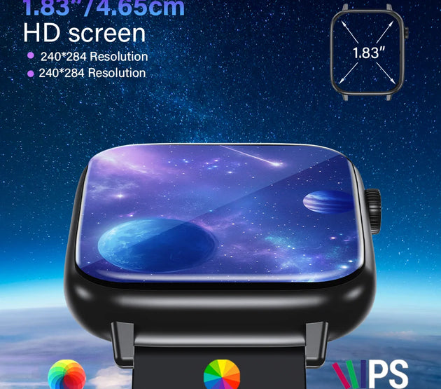 LAXASFIT New Smart Watch Bluetooth Call 24/7 Heart Rate Monitor IP68 Waterproof 100+ Sport Mode Smartwatch for Men Women
