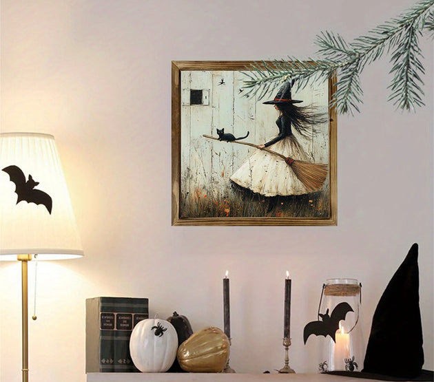Halloween Wooden Signs Pumpkin Ghost Bat Pattern Picture Photo Frame Table Decor Party Supplies and Decorations